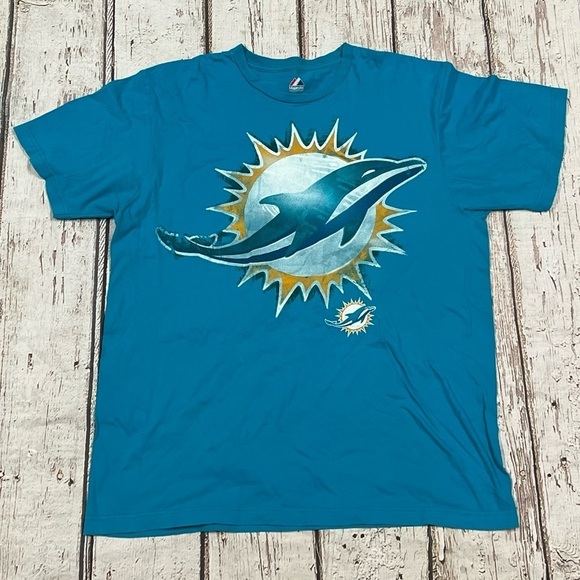 Miami Dolphins Sports NFL Football Crewneck Tee Top Shirt - Picture 1 of 7